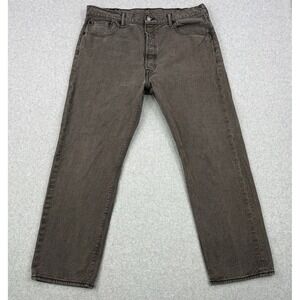 Levis Jeans Mens 40x32 (Fits 38x28) Gray Brown 501 XX Straight Leg‎ Denim Cotton